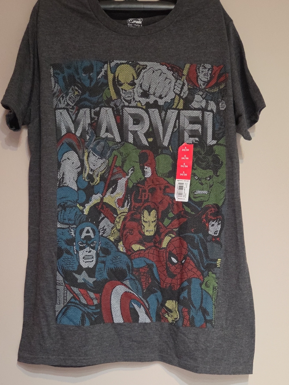 Marvel Dark Gray Marvel Graphic Tee